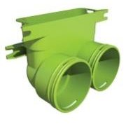 Adapteris UBBINK Air Excellent 2 x Dn 75 - Dn 140 x 50 mm