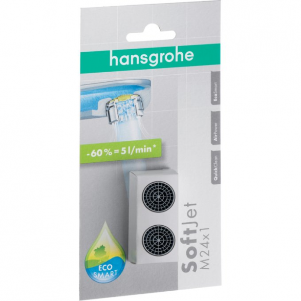 Aeratorių komplektas HANSGROHE M24x1 EcoSmart 5 l/min (2 vnt.), 13182000