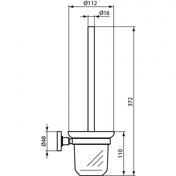 Aksesuarų rininys IDEAL STANDARD IOM A9132XG, juoda-matinė 2