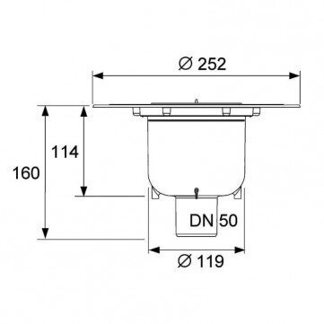 Dušo latako komplektas TECElinus su dvipusėmis grotelėmis Tile/Steel 6 in 1, (Įvairių ilgių pasirinkimas) 6