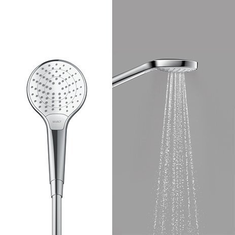 Dušo galvutė HANSGROHE Croma Select S 3jet, Vario Ecosmart, chromas / balta, 26803400 1