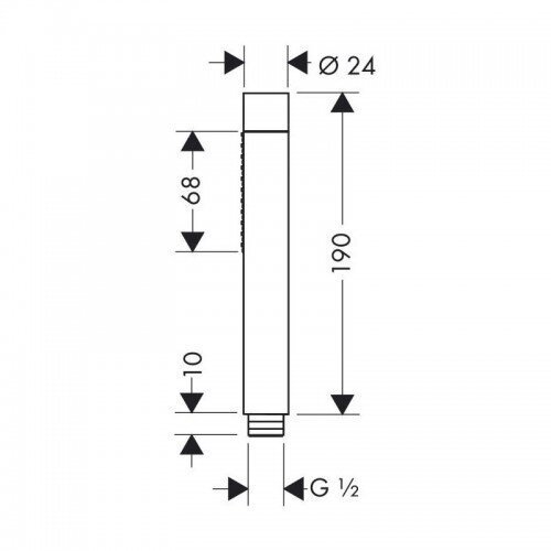 Dušo galvutė HANSGROHE Axor Starck 2jet, 28532000 1