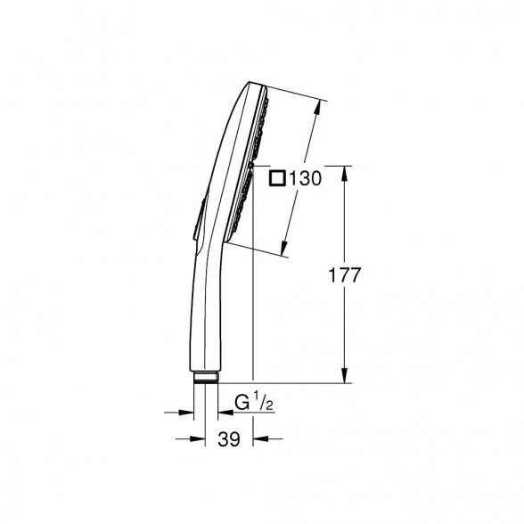 Dušo galvutė GROHE Rainshower SmartActive 130, 3 funkcijų, 26574GN0 3