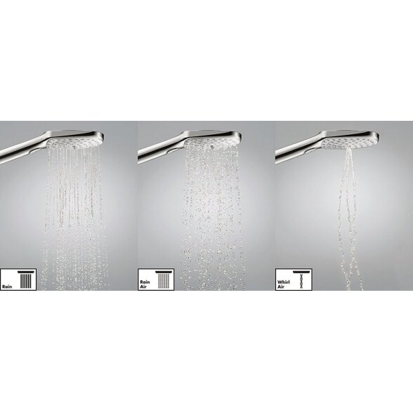 Dušo galvutė HANSGROHE Raindance Select S 120 Ecosmart, chromas / balta, 26531400 4