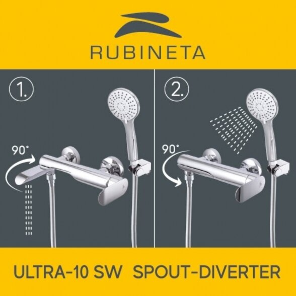 Dušo kolonos komplektas RUBINETA OLO (BK)+ULTRA-10 (SW) (DV3/4) (BK) 2