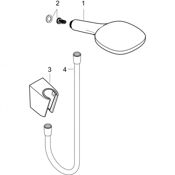 Dušo komplektas HANSGROHE Raindance Select E120 Chrome, 3 funkcijos, (Įvairių ilgių) 2