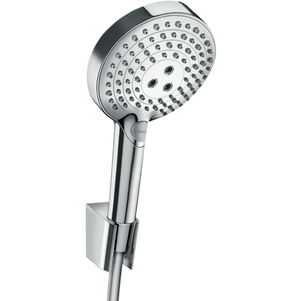 Dušo komplektas HANSGROHE Raindance Select S 120 Chrome, 3 funkcijos, (Įvairių ilgių)