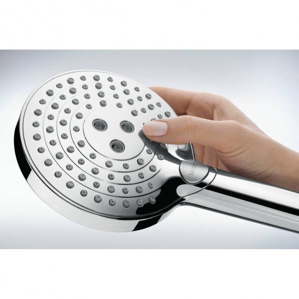 Dušo komplektas HANSGROHE Raindance Select S 120 Chrome, 3 funkcijos, (Įvairių ilgių) 1