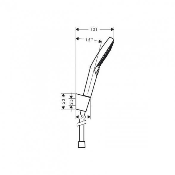 Dušo komplektas HANSGROHE Raindance Select S 120 Chrome, 3 funkcijos, (Įvairių ilgių) 3