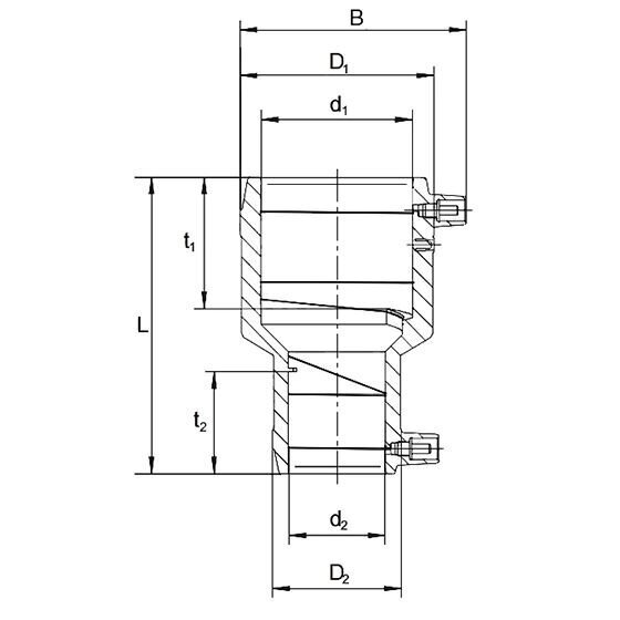 Elektra virinama redukuota mova FRIATEC 32 x 25, PN16 4