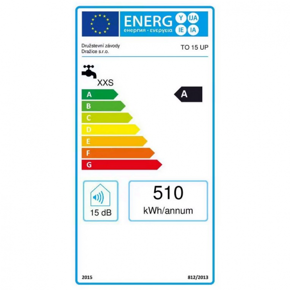 Elektrinis vertikalus vandens šildytuvas DRAŽICE 20 l, TO 20.1 2