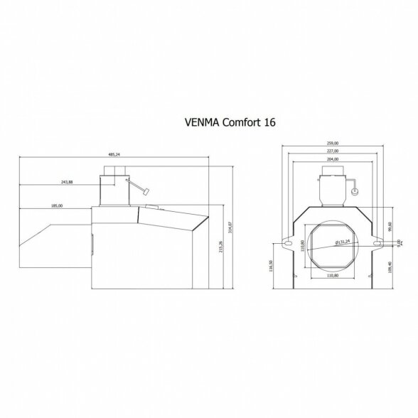 Granulių degiklis VENMA Comfort 5-25 kW 3