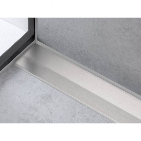 Grotelės dušo latakui (glaudžiama prie sienos) HANSGROHE RainDrain Flex Brushed Stainless Steel (Įvairių ilgių pasirinkimas) 3