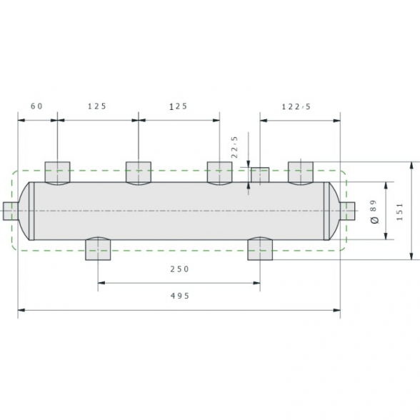 Hidraulinis indas be izoliacijos KAMEN SH1na2; kvs 3,8 m3/val; iki 70 kW 1