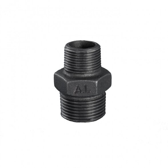 Jungtis redukuota ketinė GRODITZER FITTINGS (A.L.) 1 1/4" x 1/2" i/i, juoda