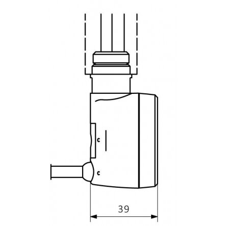 Kaitinimo elementas su tiesiu laidu ir kištuku į elektros lizdą TERMA DRY 6