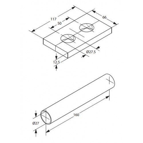 Kampinio termostato elemento komplektas DANFOSS VHX, chromuotas 2