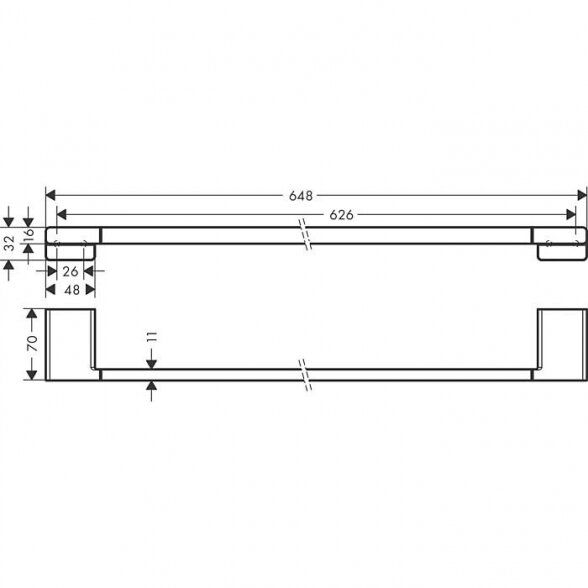 Laikiklis rankšluosčiui HANSGROHE AddStoris 41747670, Matt Black 1