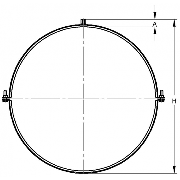 Laikiklis ventiliacijos vamzdžiui su triukšmo slopinimo įdėklu MEFA 125 mm (sriegis M8) 4