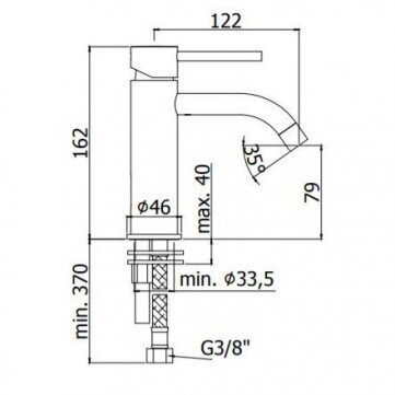 Maišytuvas bidė PAFFONI Light, LIG131NO 1