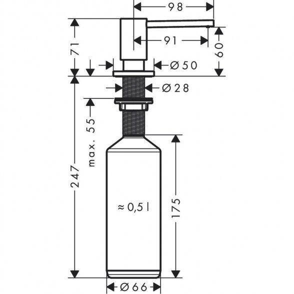 Muilo dozatorius HANSGROHE A41, 40438000 1