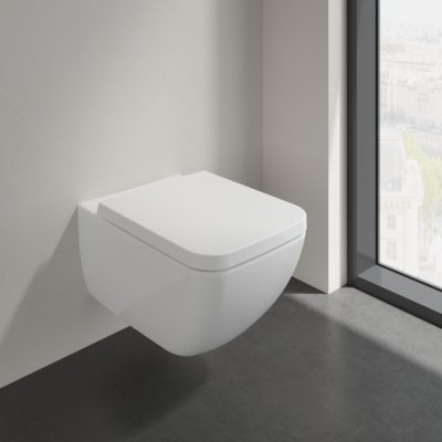 Pakabinamas unitazas VILLEROY & BOCH Collaro Direct Flush WC su Soft-close dangčiu Ceramic plus danga, 4626HSR1 2