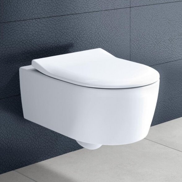 Pakabinamas unitazas VILLEROY & BOCH Avento DirectFlush su softclosing dangčiu Ceramic Plus danga, 5656RSR1 1