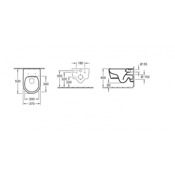 Pakabinamas unitazas VILLEROY & BOCH Avento DirectFlush su softclosing dangčiu Ceramic Plus danga, 5656RSR1 5