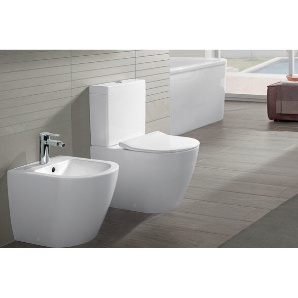 Pastatomas unitazas VILLEROY & BOCH Subway 2.0 Direct Flush su Soft Close dangčiu 2