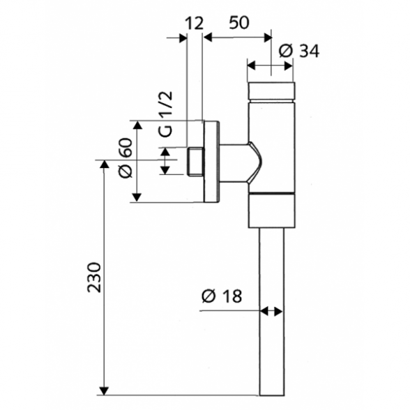 Pisuaro vandens nuleidimo mechanizmas SCHELL Schellomat Basic 2