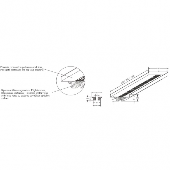 Plyšinis priglaistomas difuzorius VENTMANN Line 1, L - 625 mm 1