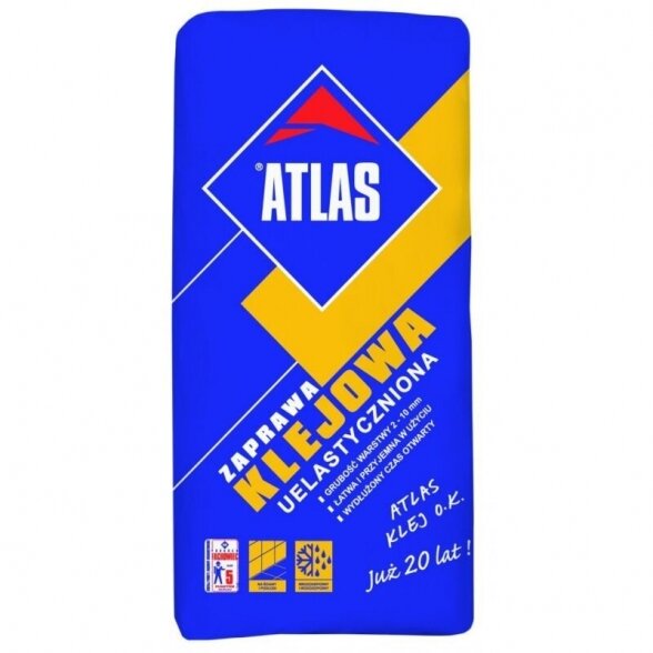 Plytelių klijai ATLAS Elastingas, 25 kg