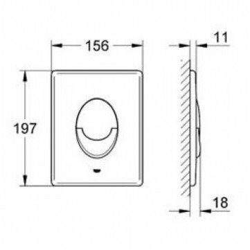 Potinkinis GROHE Rapid SL rėmas su baltu mygtuku ir klozetu DEANTE Peonia Rimless 11