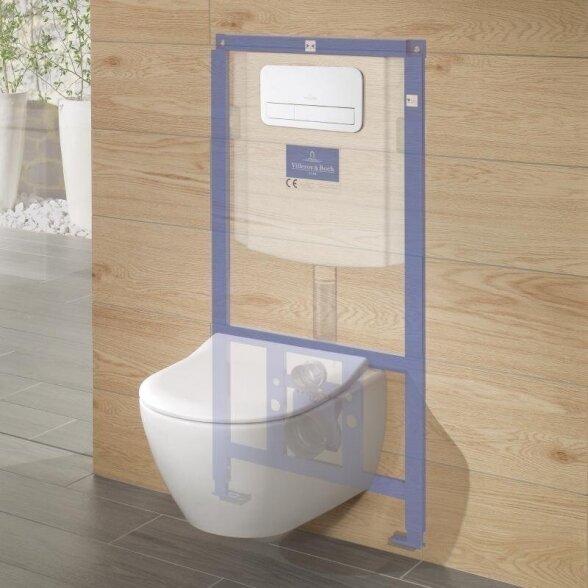 Potinkinio WC rėmo (4 in 1 Black) ir unitazo komplektas VILLEROY & BOCH Subway 2.0 su slow close dangčiu 5