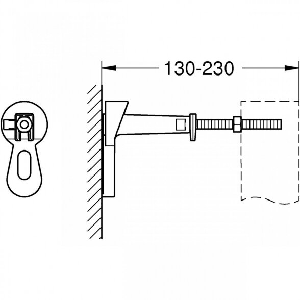 Potinkinis bidė rėmas GROHE SL 1130 mm su tvirtinimais 7