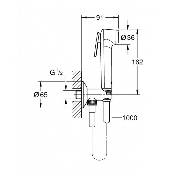 Potinkinis bidette komplektas GROHE BauEdge, 29040000+26358000 2