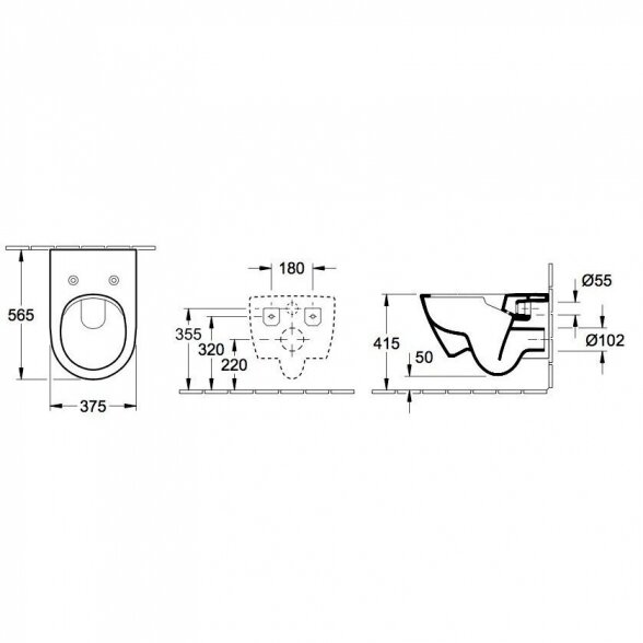 Potinkinis unitazo rėmas GROHE Rapid SL 5 in 1 + pakabinamas unitazas VILLEROY & BOCH Subway 2.0 Direct Flush WC su SlimSeat dangčiu, White Alpin 13