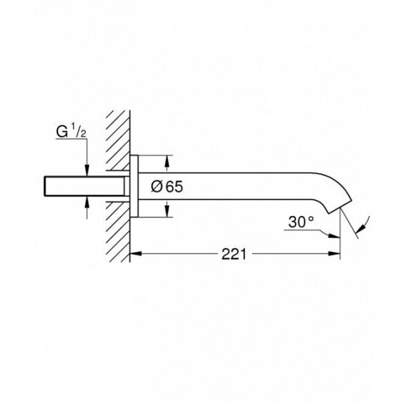 Potinkinis vonios komplektas GROHE Essence New 221 mm 2