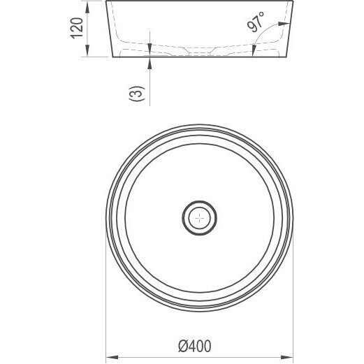 Praustuvas pastatomas RAVAK Moon 1 400 mm (Iš ekspozicijos) 5