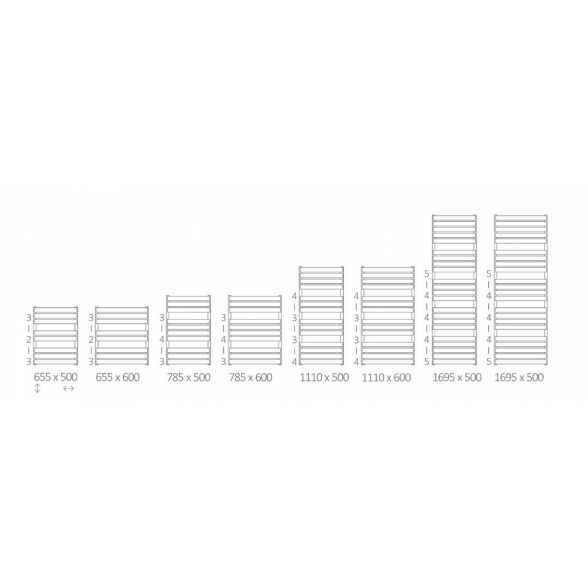 Rankšluosčių džiovintuvas TERMA WARP T 500 x 1100 mm, raudonas, (Iš ekspozicijos) 8