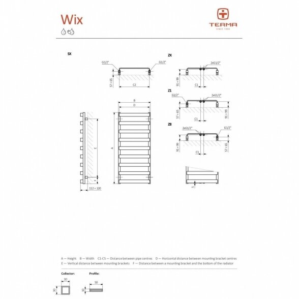 Rankšluosčių džiovintuvas TERMA Wix (Įvairių spalvų pasirinkimas) 8