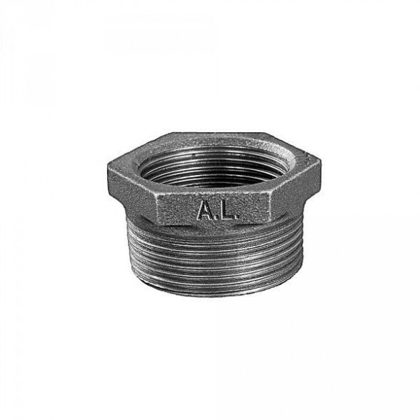 Redukcija ketinė GRODITZER FITTINGS (A.L.) 1 1/2" x 1 1/4", juoda