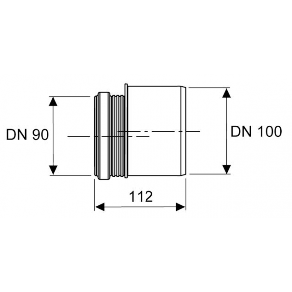 Redukcija TECEprofil DN 90 / 100 1