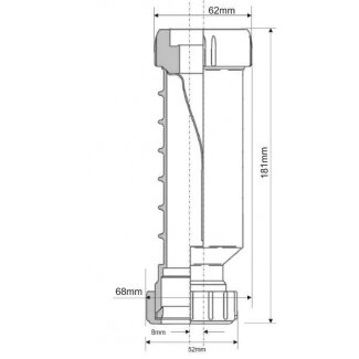 Sauso tipo nuotekų vožtuvas WAVIN HepvO 40 mm x 1 1/2" vidus  4