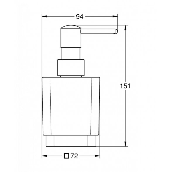 Skysto muilo dozatorius GROHE Selection Cube 2