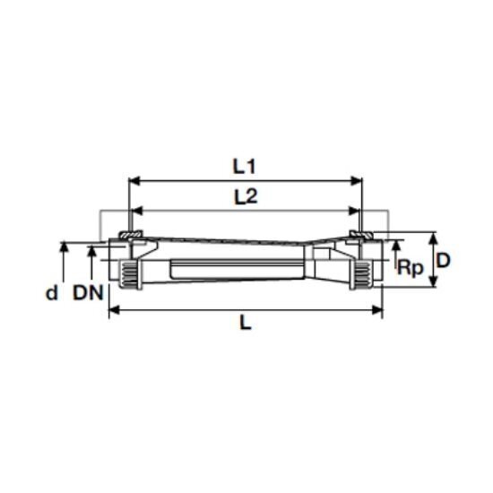 Srauto matuoklis PVC-U PİMTAŞ 2 1/2" x L 457 mm (2000 - 20000 l/h) (PN10)  1