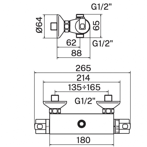 Termostatinė dušo sistema su rankiniu dušeliu MARINER WLS6302 (spalvų pasirinkimas) 5