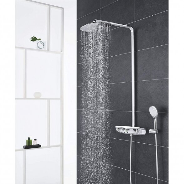 Termostatinė lietaus dušo sistema GORHE Rainshower SmartControl 360 Duo su rankiniu dušiuku Power&Soul, 115 26250000 17