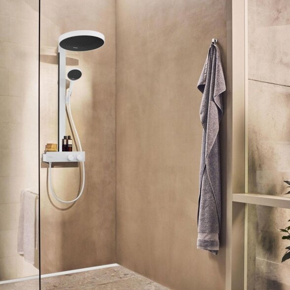 Termostatinė lietaus dušo sistema HANSGROHE Rainfinity 360 Showerpipes 1jet, 26853700  3