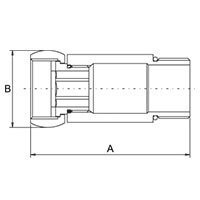 Tiesi pajungimo jungtis chromuota (blizgi) PROFACTOR 1/2" x 1/2" su laisva veržle MF 1